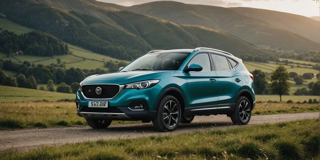 MG ZS SUV in a scenic outdoor location